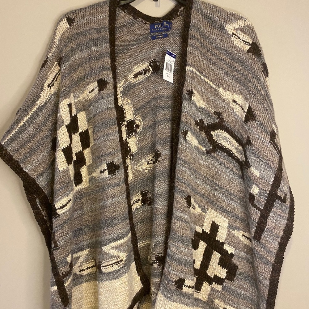 Ralph Lauren Hand Knit Ruana
